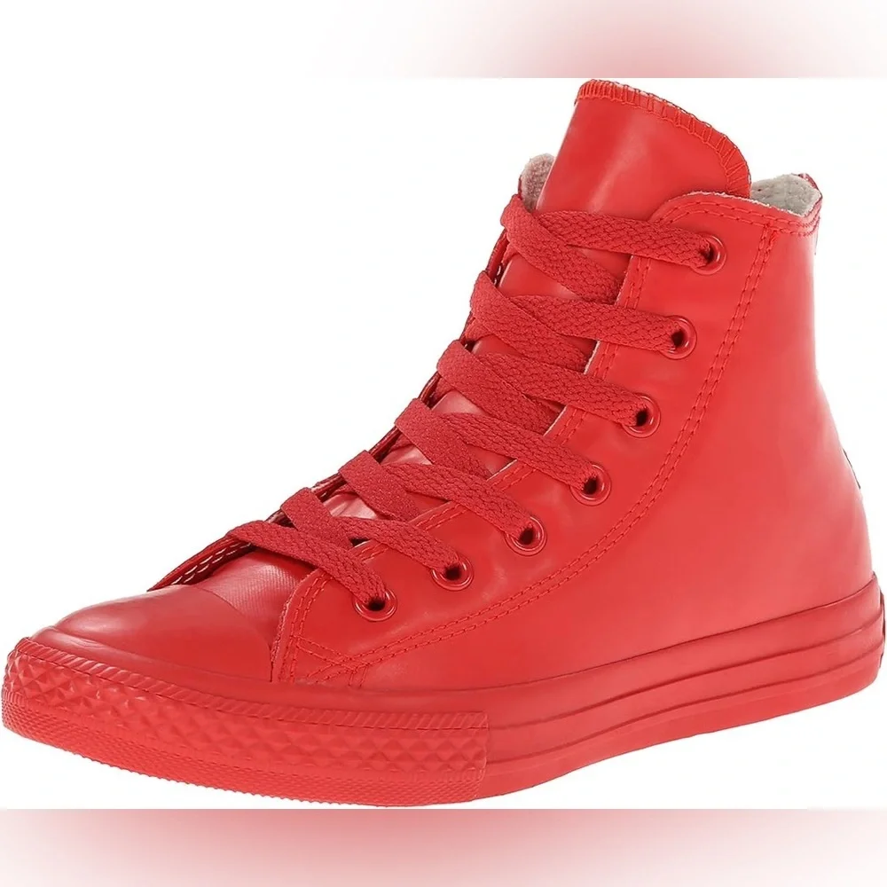 Converse all star HI rubber Red sneakers‎ hightop Unisex sizing women’s 5
